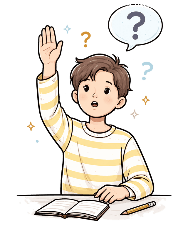 Student raising hand with question - representing audience engagement